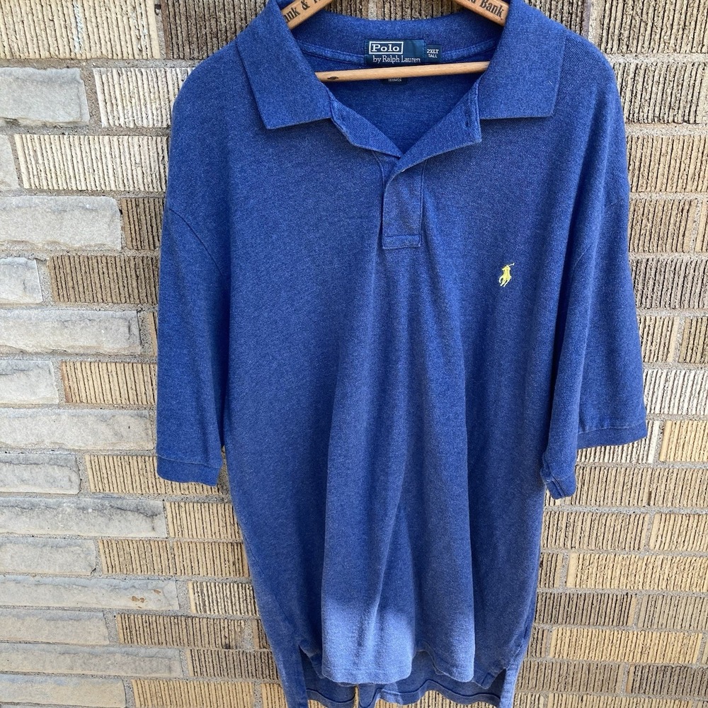 Polo Ralph Lauren 2XLT Rugby Style‎ Short Sleeve Polo Blue Slate